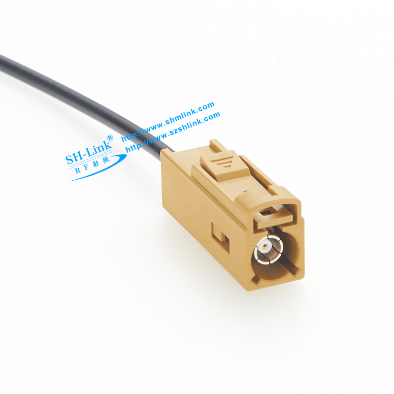 RF coaxial Fakra male connector with RG174 cable assembly SH-Link.