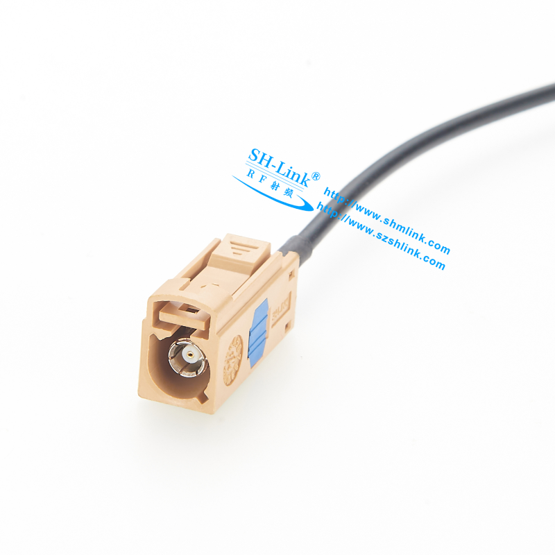 FAKRA K type female with RG174 to FAKRA K type male, colour of loess