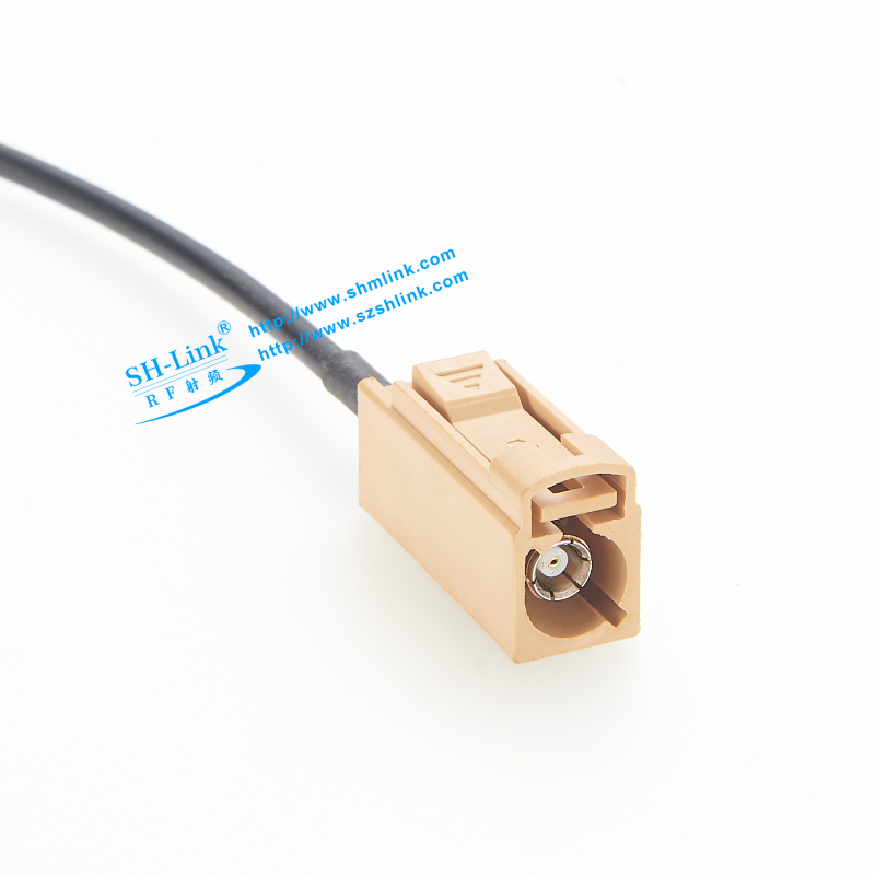 FAKRA K type female with RG174 to FAKRA K type male, colour of loess