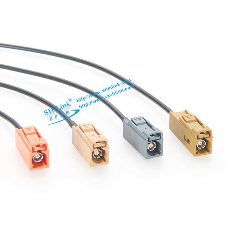 RF coaxial Fakra male connector with RG174 cable assembly SH-Link.
