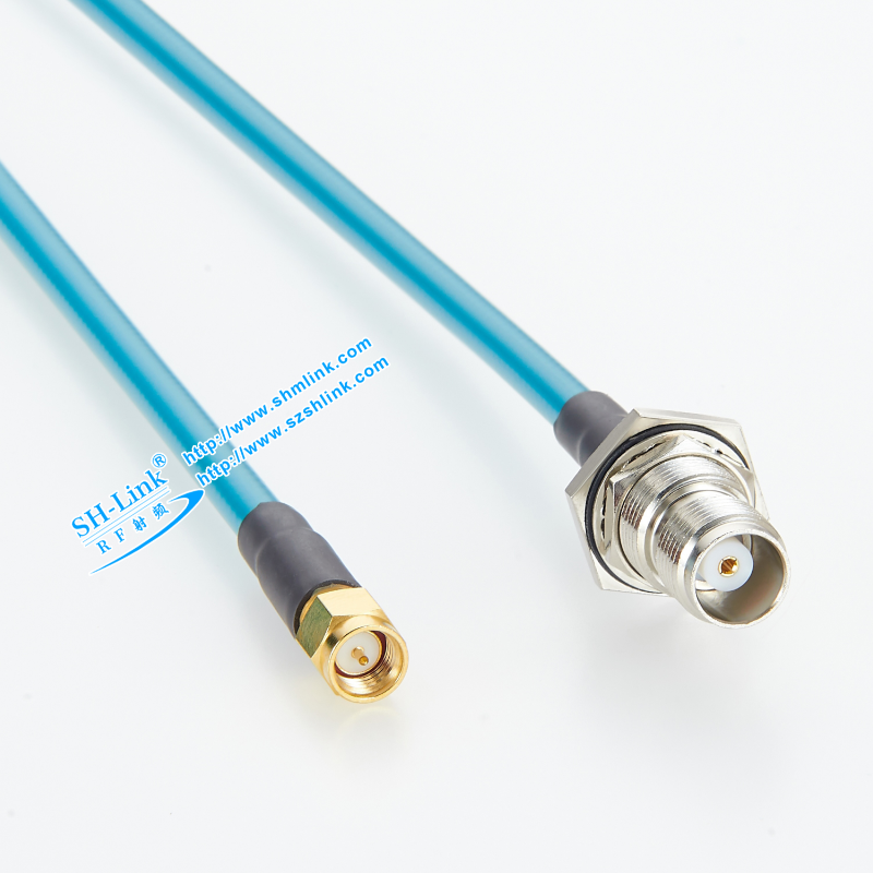 RF Coaxial Cable Assembly — TNC Female (Panel Mount) to SMA Male (SH-Link)