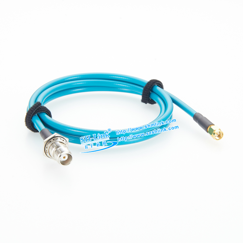 RF Coaxial Cable Assembly — TNC Female (Panel Mount) to SMA Male (SH-Link)