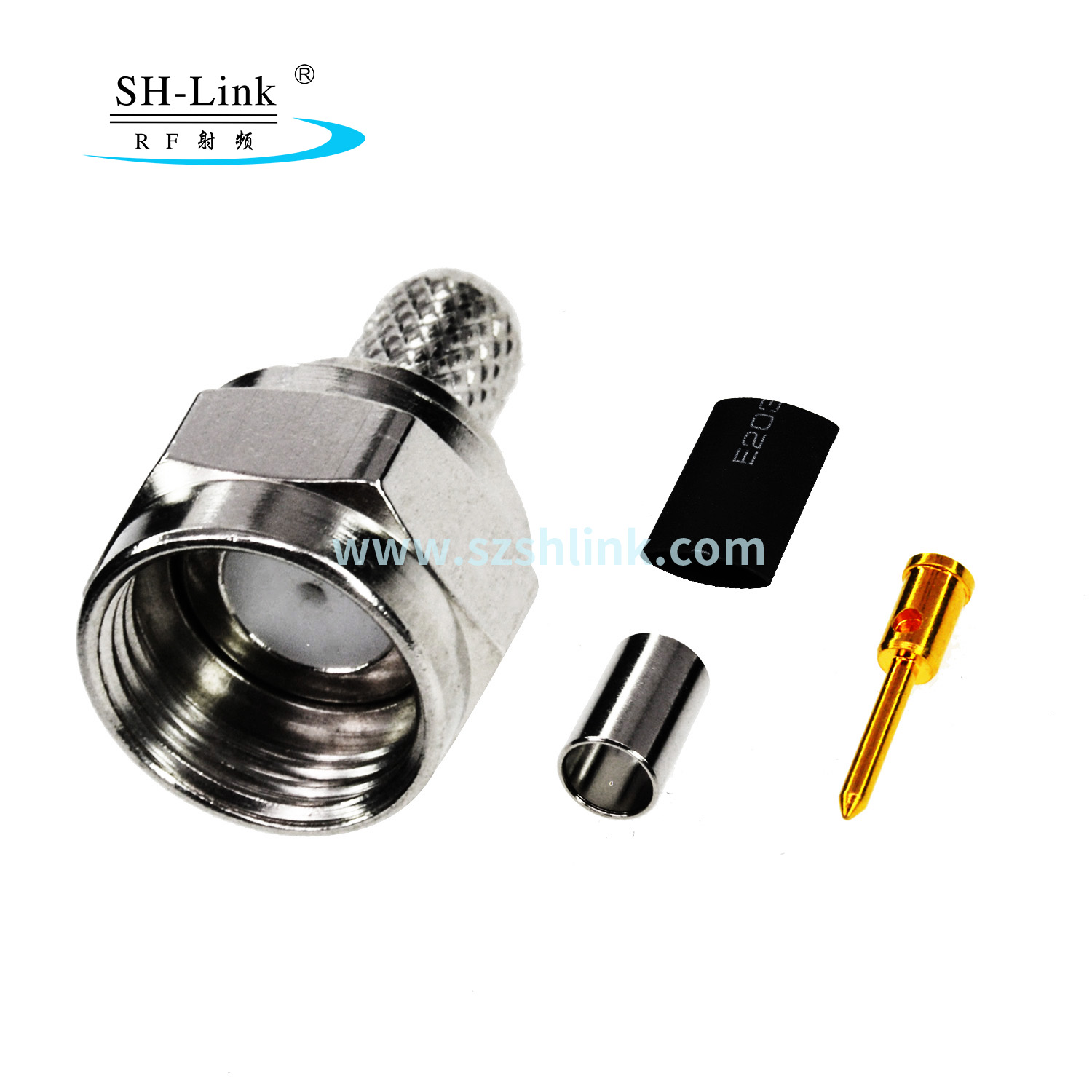 RG6 F-Type Male Twist-On Coax Coaxial Cable RF Connector Adapter supplier