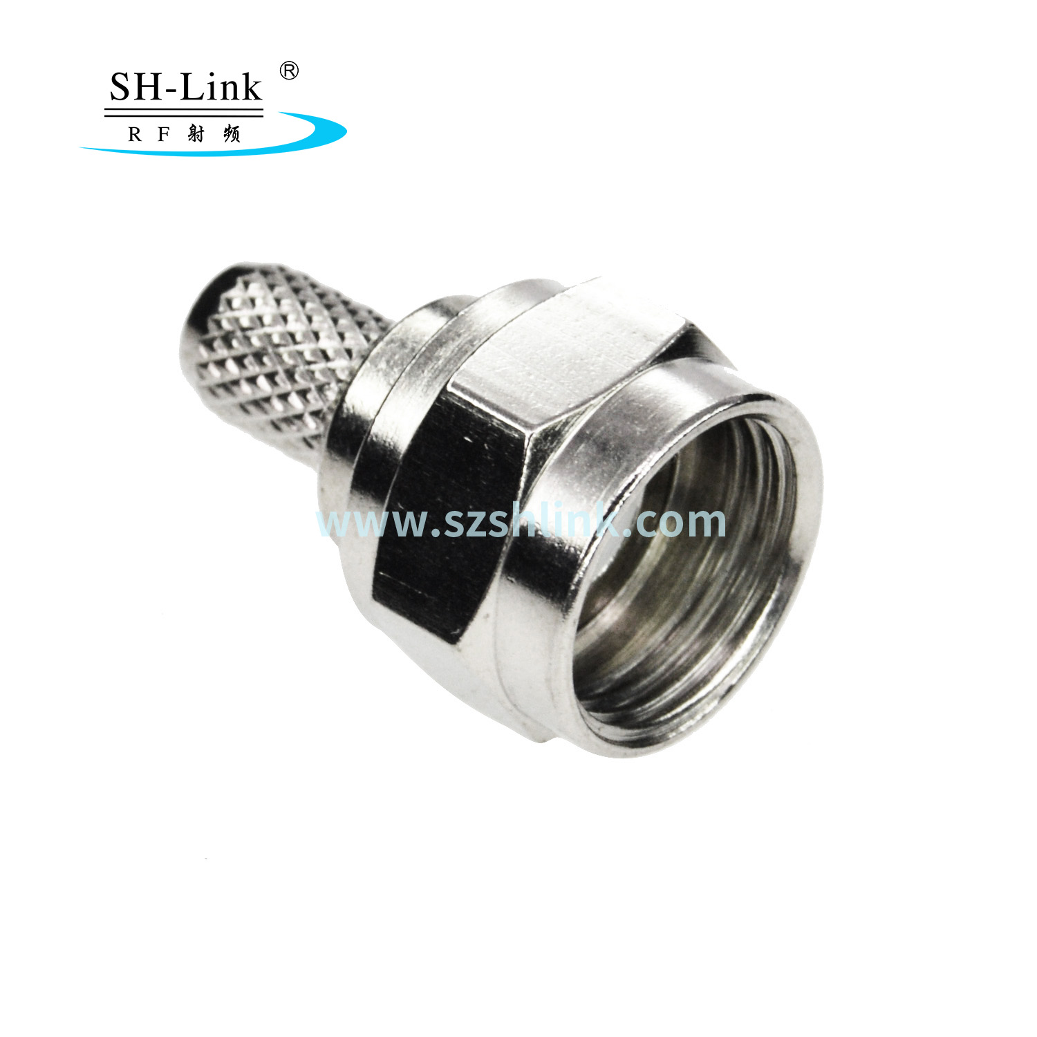 RG6 F-Type Male Twist-On Coax Coaxial Cable RF Connector Adapter supplier