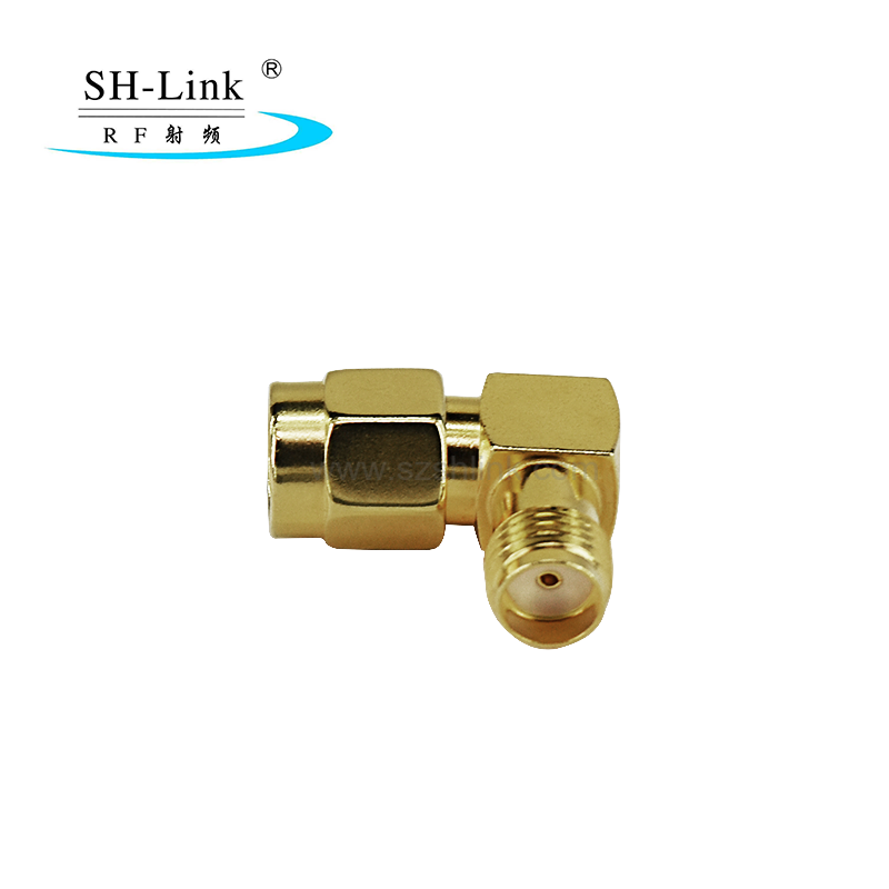 Right angle SMA male to SMA female adapter