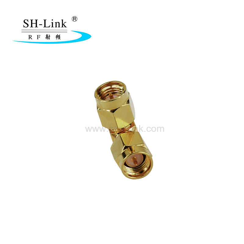 Right angle SMA male to SMA male adapter