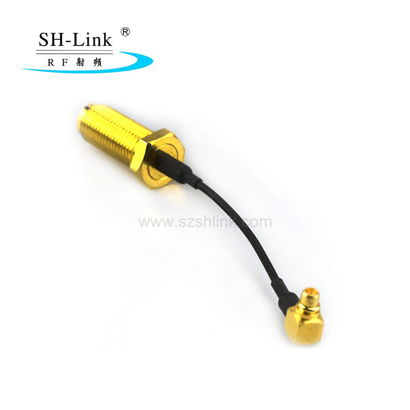 SMA female to Right angle MMCX male connector ,RG174 coaxial cable assembly