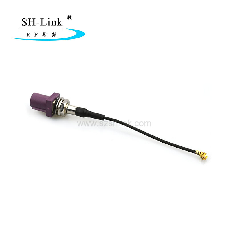 Waterproof Fakra connector D type to UFL with RG174 coaxial cable
