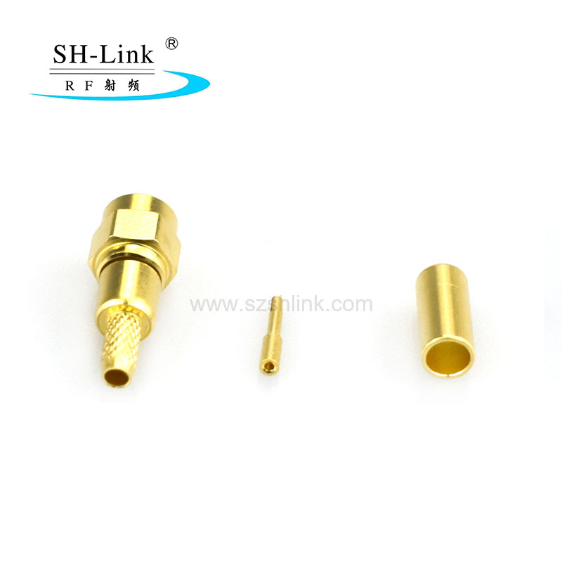 RF SMC coaxial male connector for RG316 RG174 cable