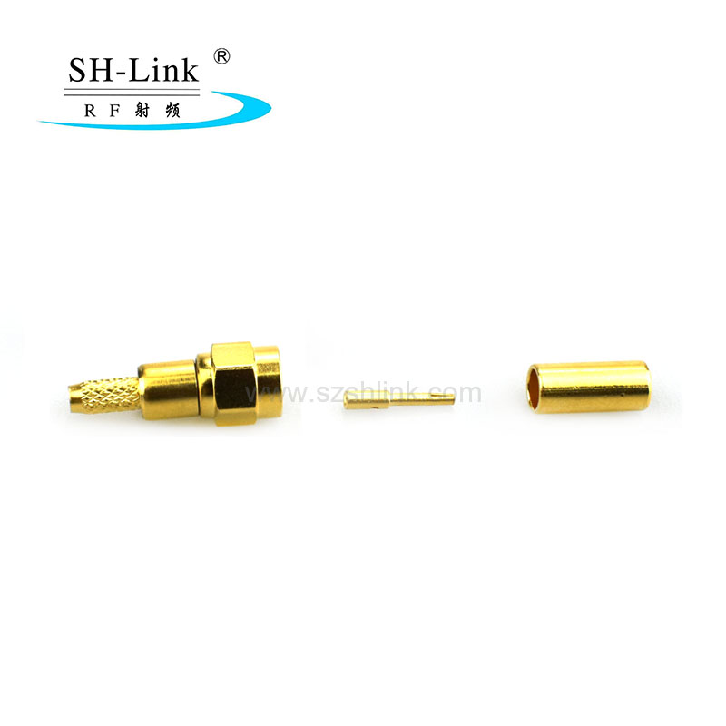 RF SMC coaxial male connector for RG316 RG174 cable