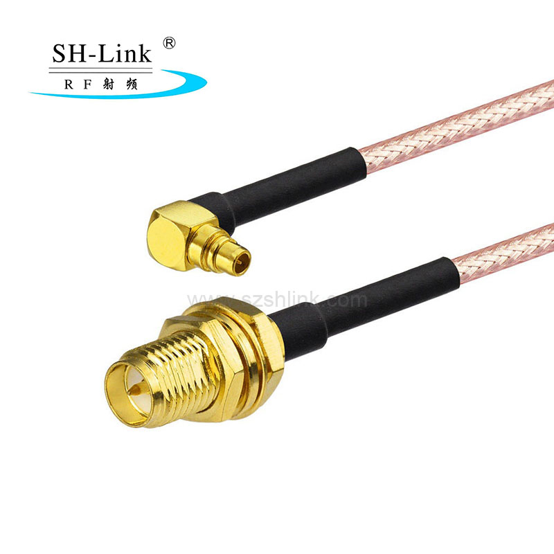 RG316 MMCX FEMALE to RP-SMA MALE ANGLE Coaxial RF Cable USA-US 