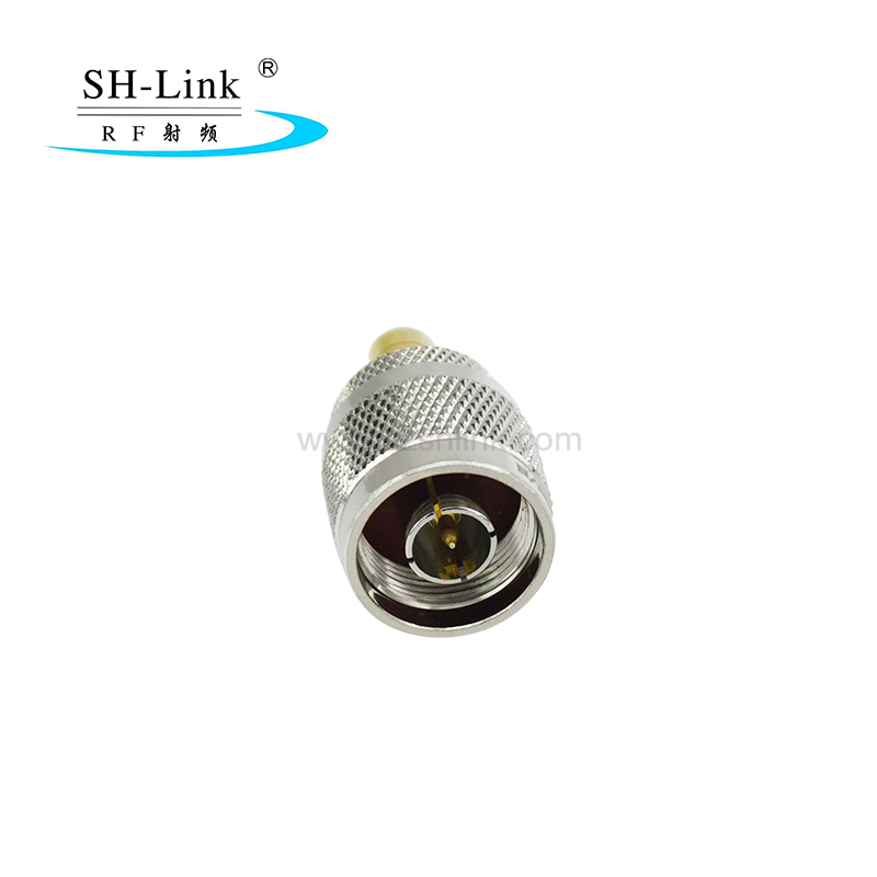 Nickel plated SMB female to N male adaptor