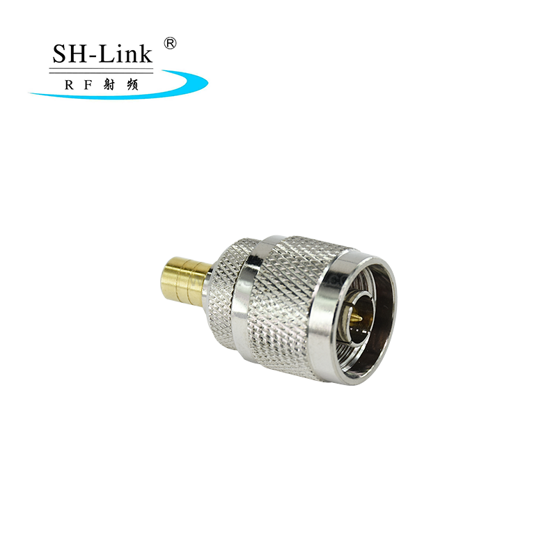 Nickel plated SMB female to N male adaptor