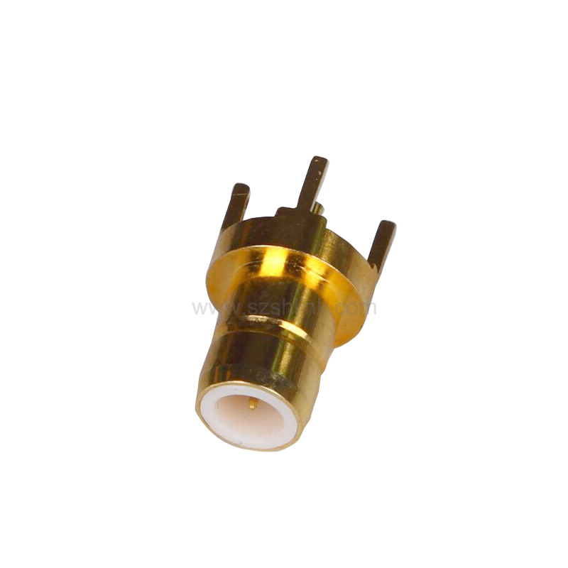 Mini SMB male plug Through Hole PCB mounted receptacle RF connector