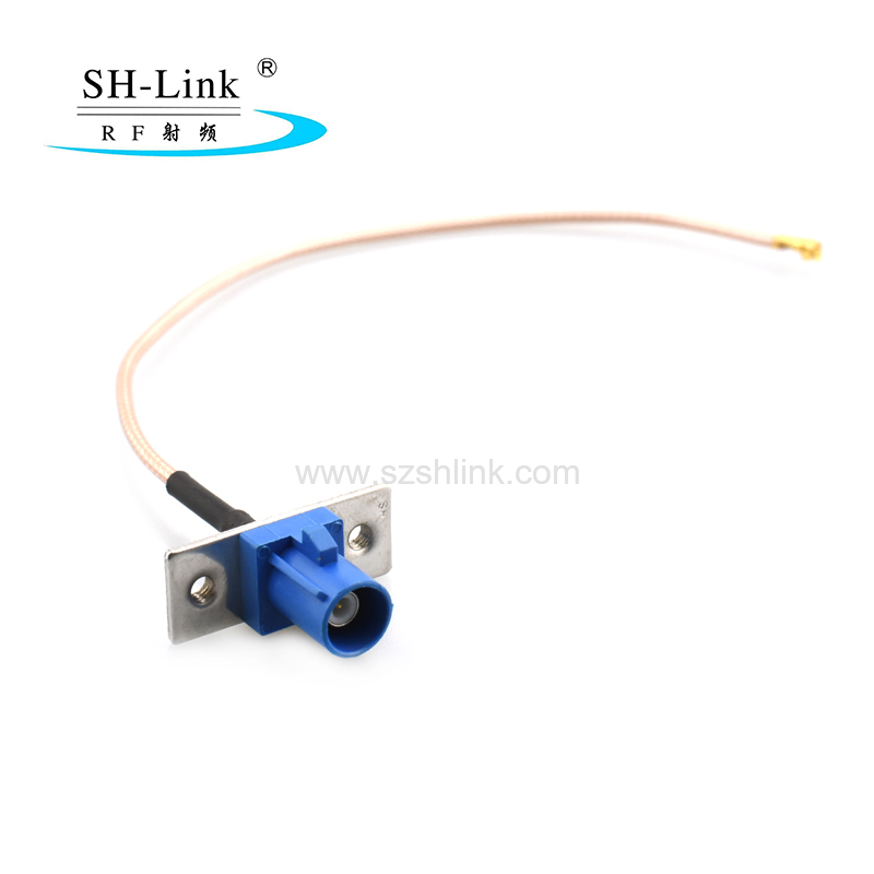 Fakra B male two-side-flange to ipex coxial cable