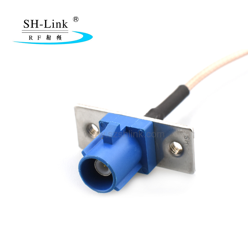 Fakra B male two-side-flange to ipex coxial cable