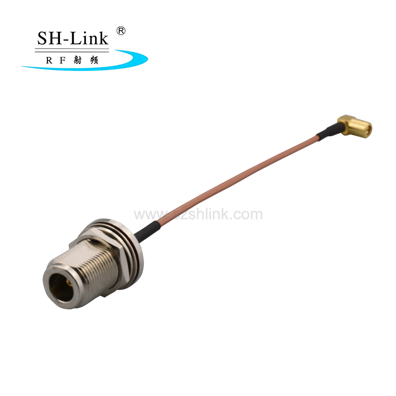 TNC male- SMB female right angle coxial cable