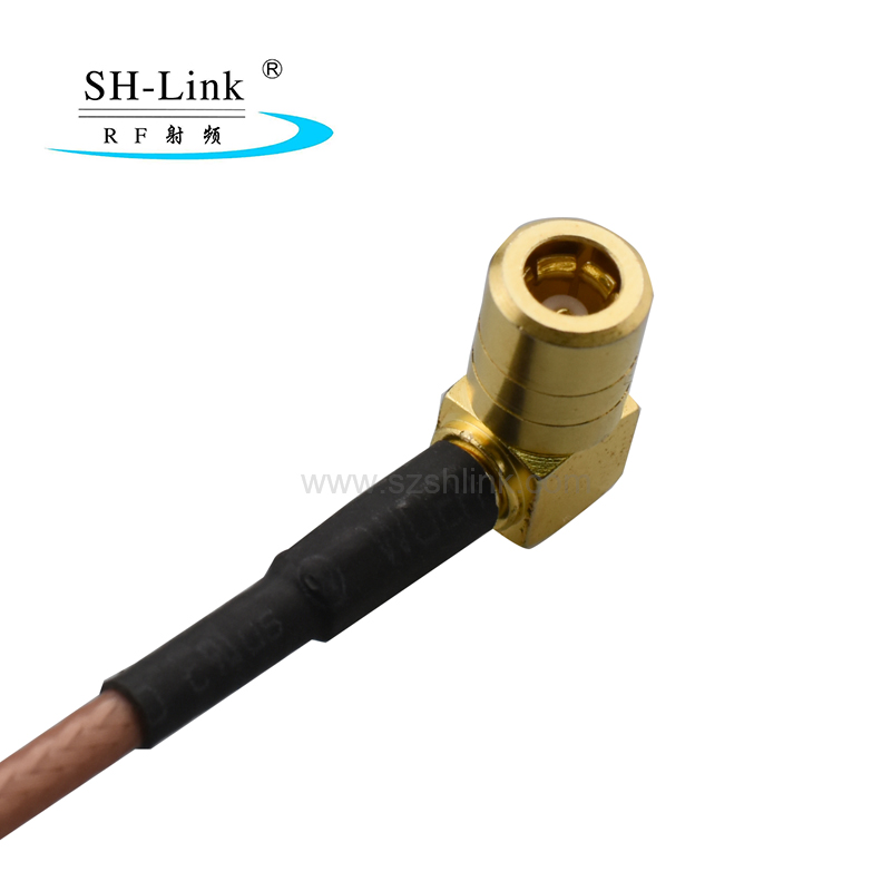 TNC male- SMB female right angle coxial cable