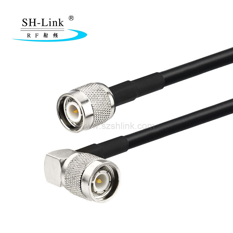 TNC plug to Right angle TNC plug LMR195 cable assembly