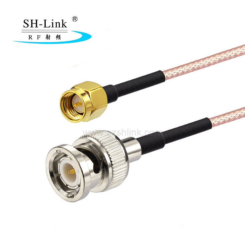 RF coaxial BNC male to SMA male with RG316 cable assembly