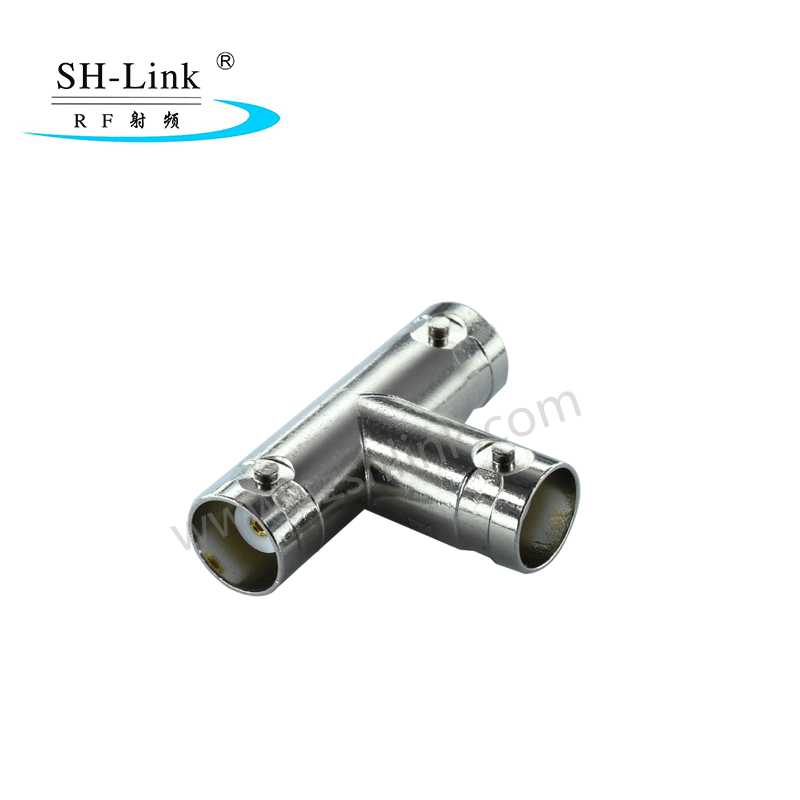 RF coaxial BNC female to BNC female to BNC female adaptor