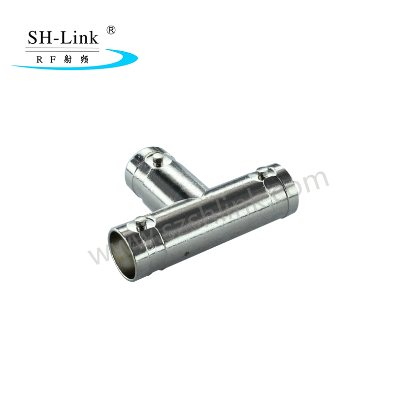 RF coaxial BNC female to BNC female to BNC female adaptor