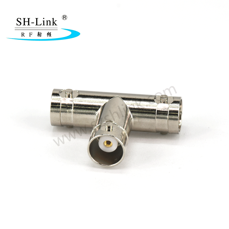 RF coaxial BNC female to BNC female to BNC female adaptor