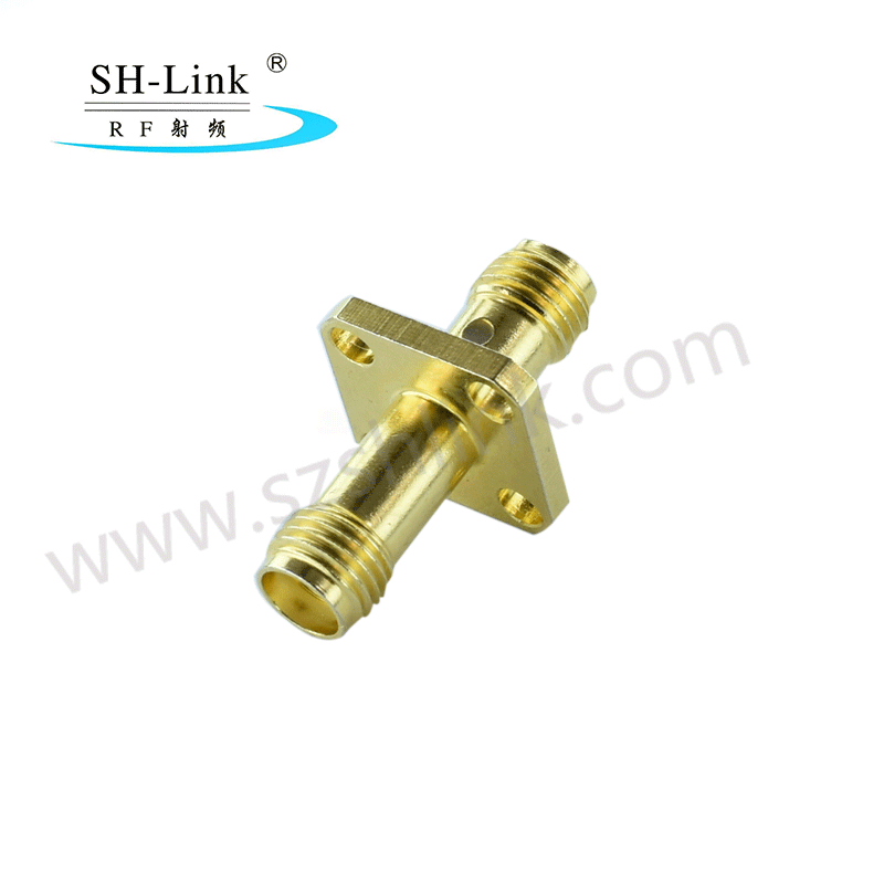 RF coaxial SMA type female to SMA female with flange adaptor