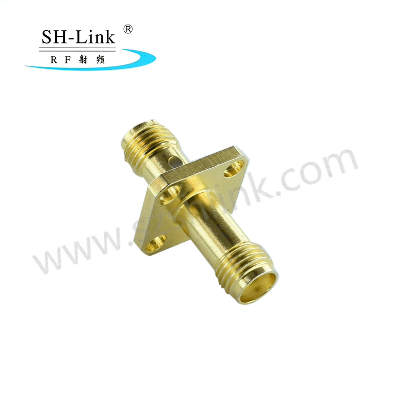 RF coaxial SMA type female to SMA female with flange adaptor