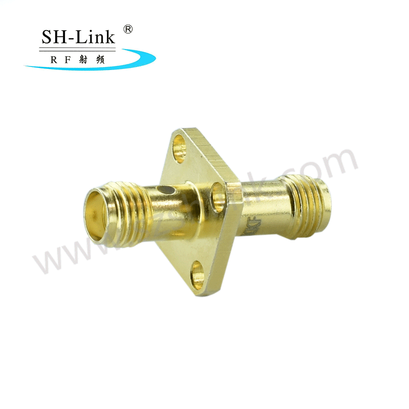 RF coaxial SMA type female to SMA female with flange adaptor