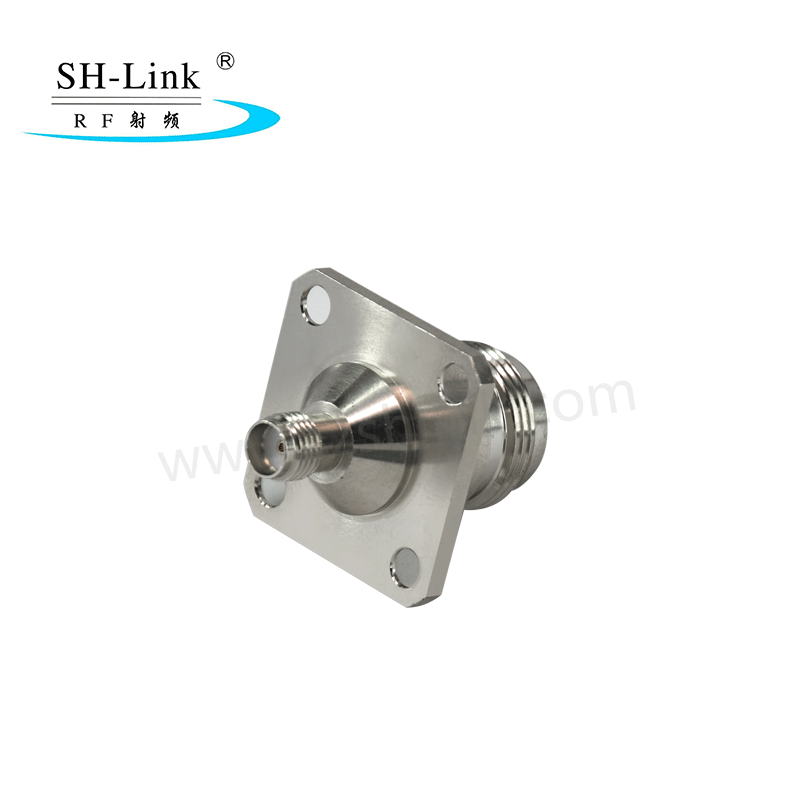 N type female to SMA female with flange adaptor