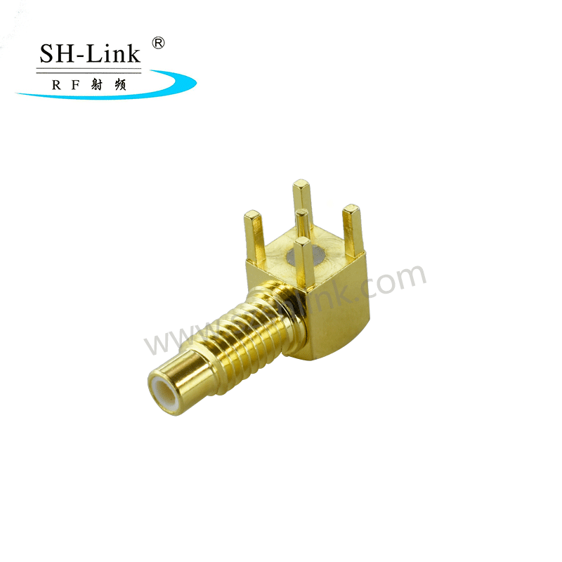 RF coaxial SMB male connector, PCB connector