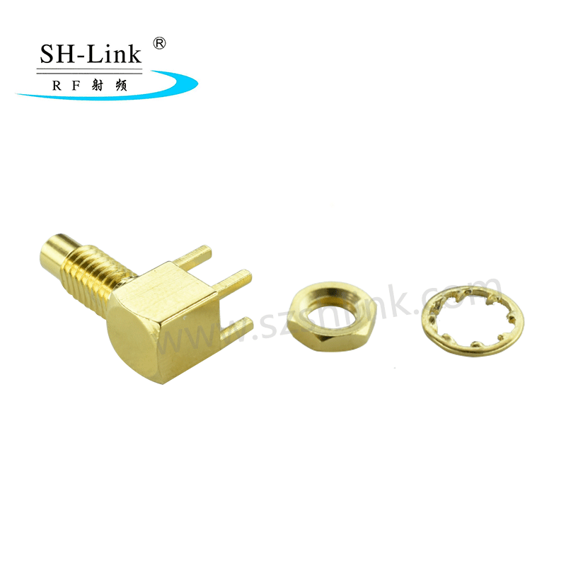 RF coaxial SMB male connector, PCB connector