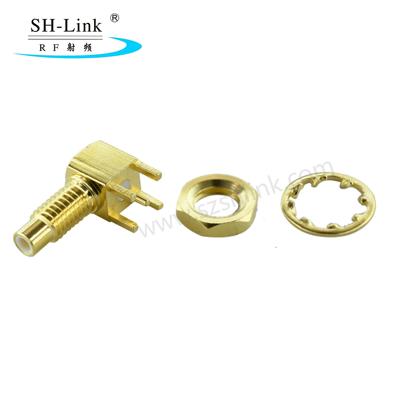 RF coaxial SMB male connector, PCB connector