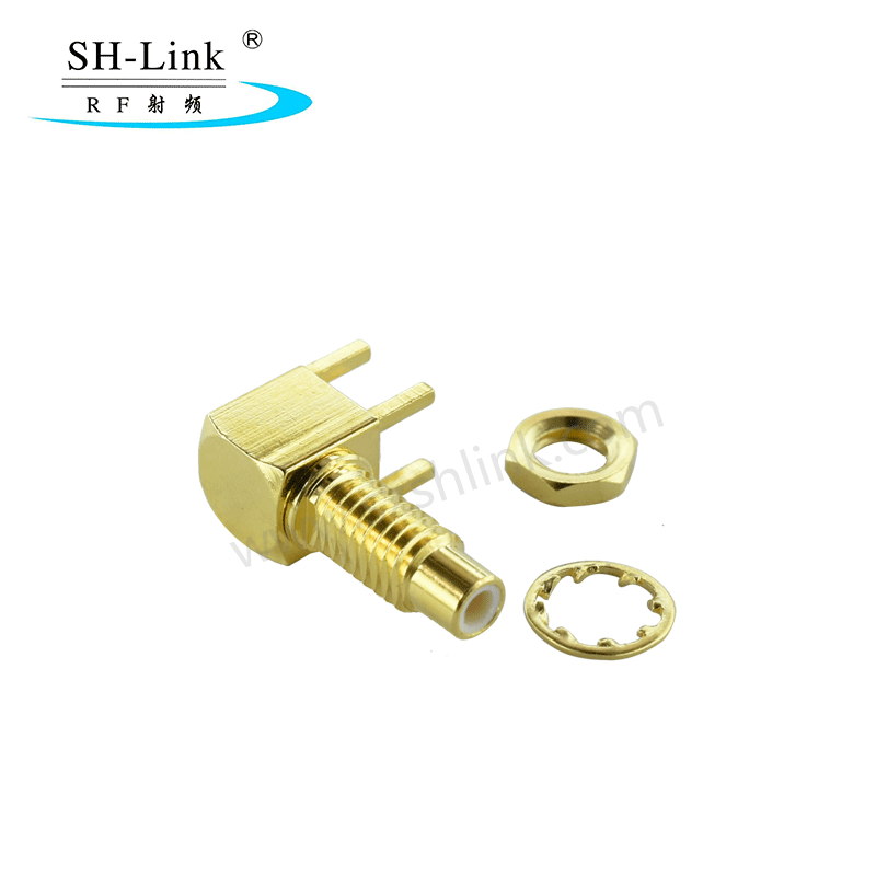 RF coaxial SMB male connector, PCB connector