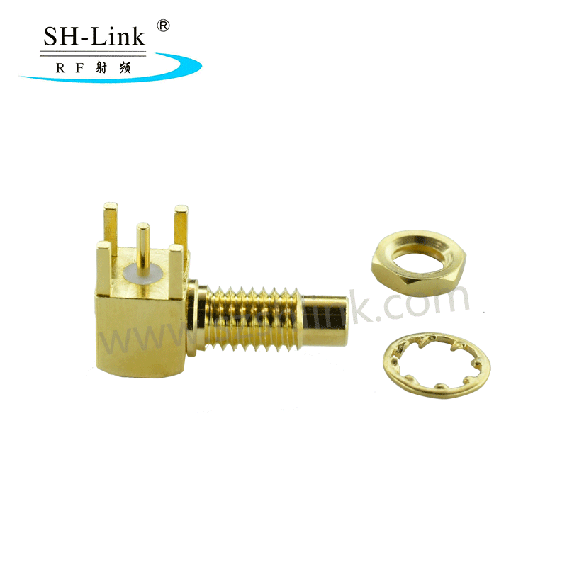 RF coaxial SMB male connector, PCB connector