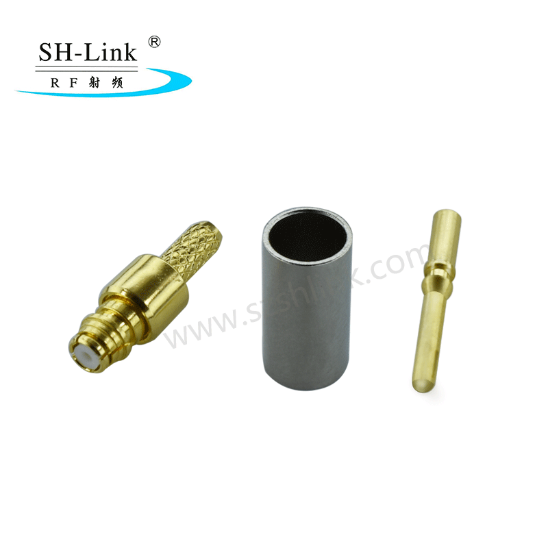 RF SMC coaxial male connector for RG316 RG174 cable, gold plating