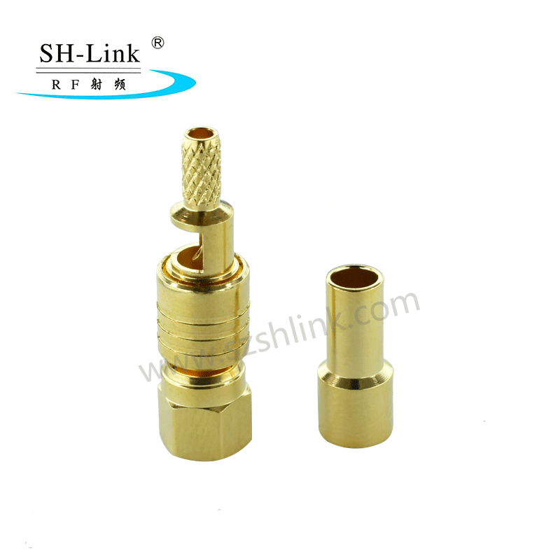 RF SMC coaxial female connector for RG316 RG174 cable, gold plating