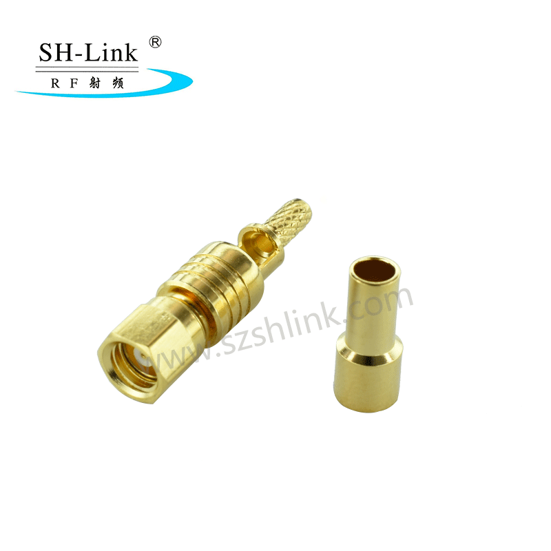 RF SMC coaxial female connector for RG316 RG174 cable, gold plating