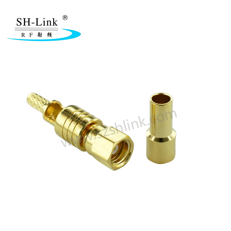 RF SMC coaxial female connector for RG316 RG174 cable, gold plating