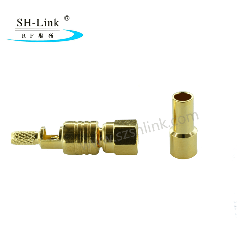 RF SMC coaxial female connector for RG316 RG174 cable, gold plating