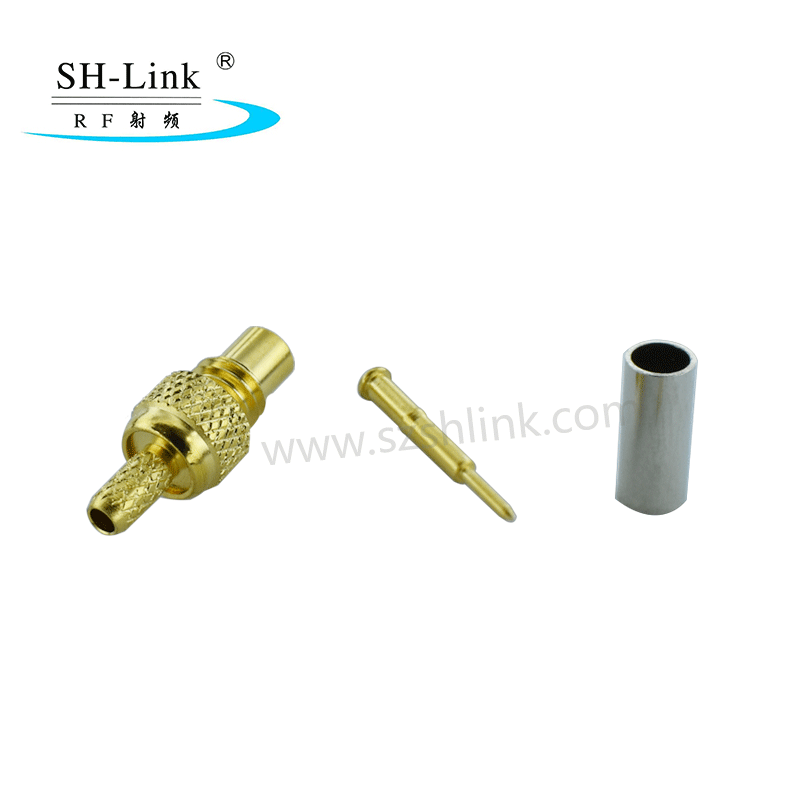 RF SMC coaxial male connector for RG316 RG174 cable, gold plating