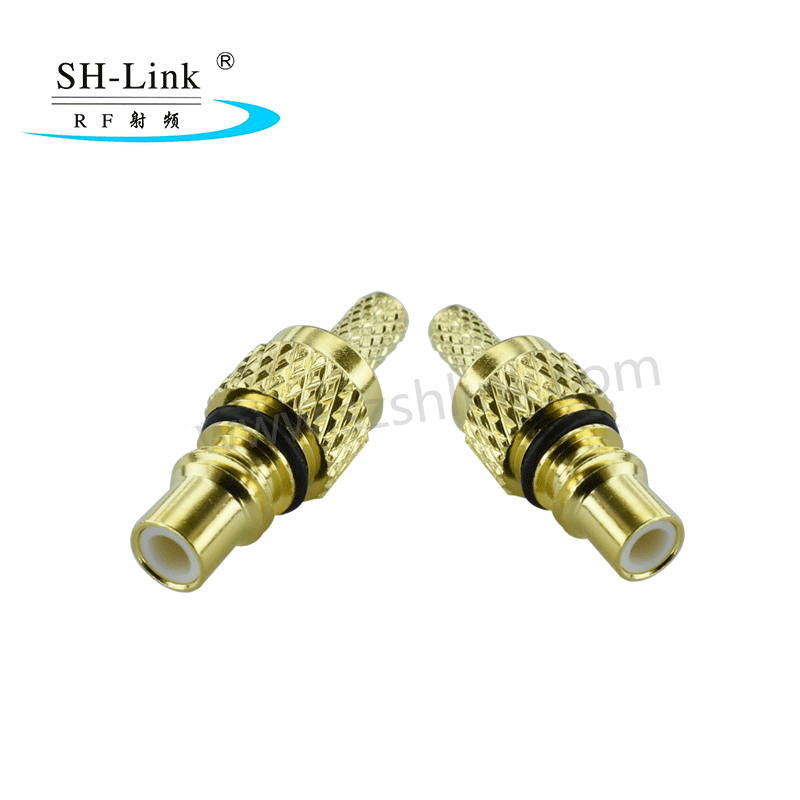 RF SMC coaxial male connector for RG316 RG174 cable, gold plating