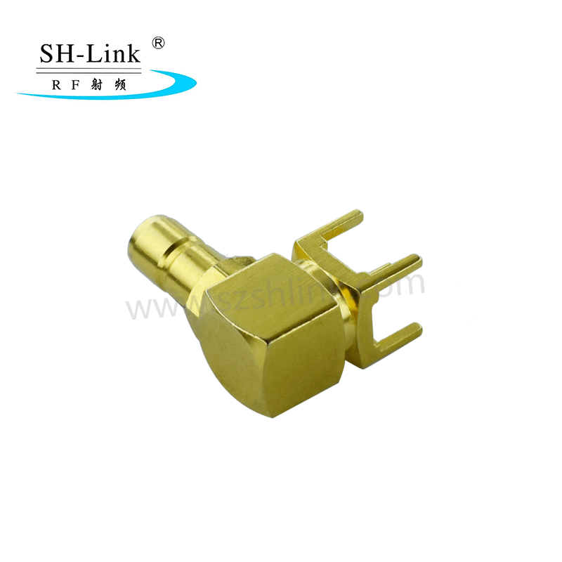 RF coaxial SMB Plug edge mount connector