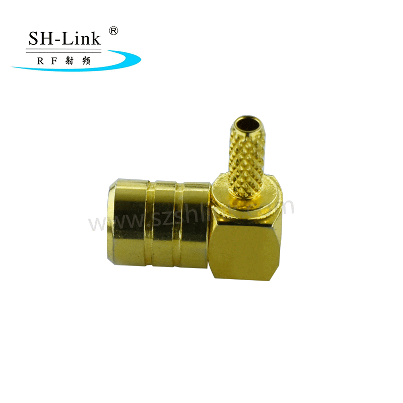 RF coaxial 90 degree SMB female to male adaptor, gold piating