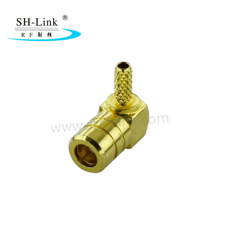 RF coaxial 90 degree SMB female to male adaptor, gold piating