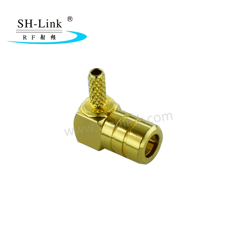 RF coaxial 90 degree SMB female to male adaptor, gold piating