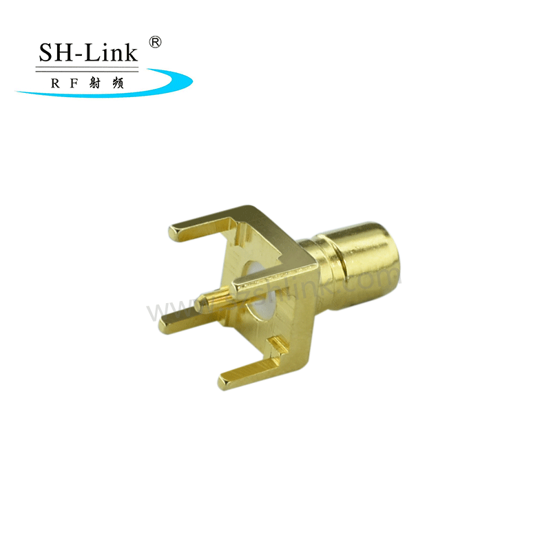 RF straight coaxial SMB male connector, PCB connector,gold plating