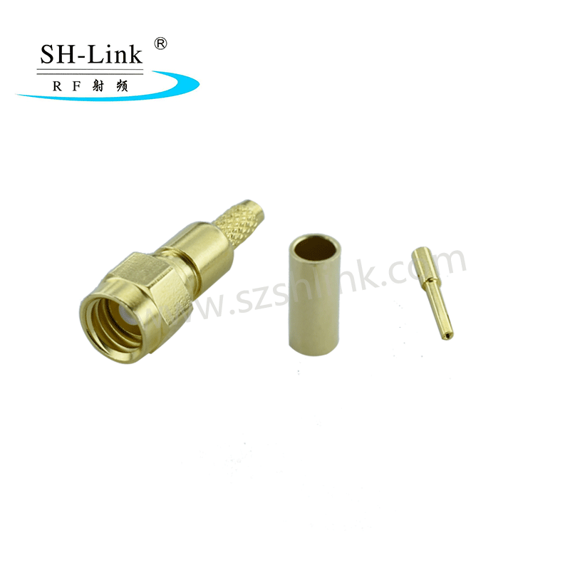 RF SMC coaxial male connector for RG316 RG174 cable