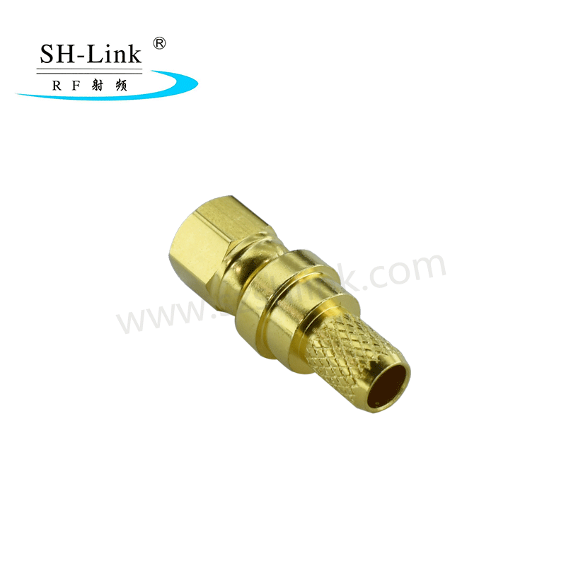 RF SMC coaxial male connector for RG316 RG174 cable, gold plating